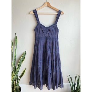 Maeve High-waisted Lace-Detail Purple Dress